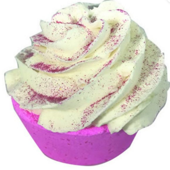 Strawberry Milkshake Cupcake Natural Bubble Bath Bomb Shea Butter| Epsom Salts - Picture 2 of 2